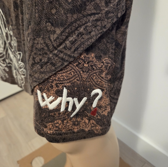 Elegant Brown Patterned Wrap Dress - Picture 10 of 12